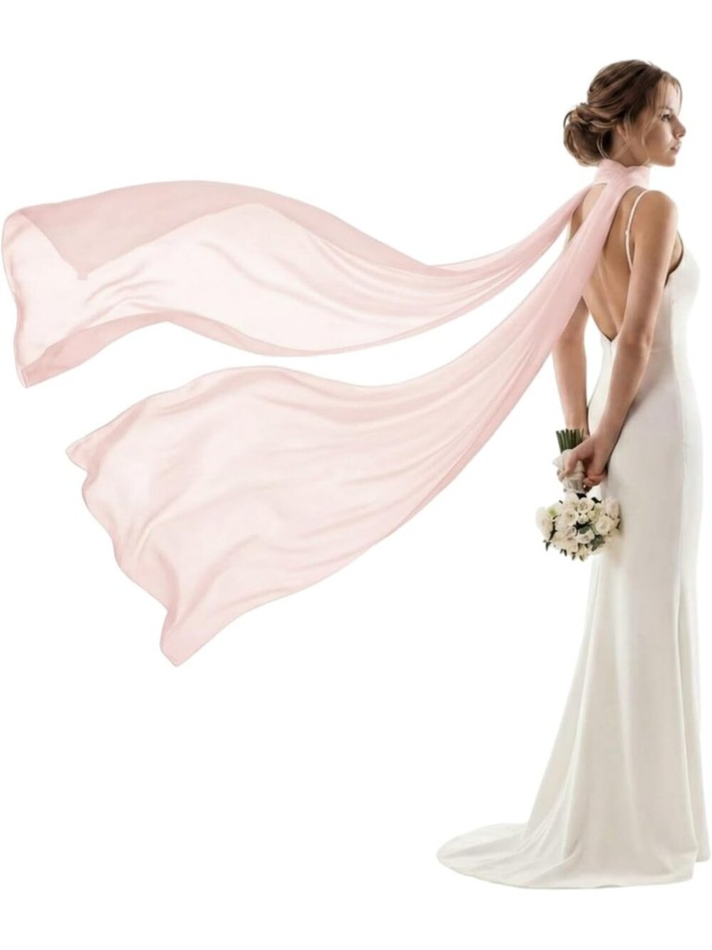 Elegant Chiffon Neck Scarf Wedding Wrap - Versatile Accessory for Special